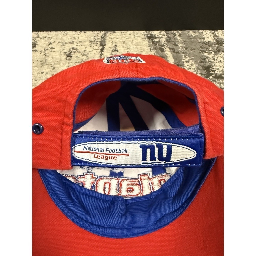 New York Giants Reebok NFL Pro Line Hat Red Blue Adjustable Cap Vintage Y2K - Picture 8 of 9